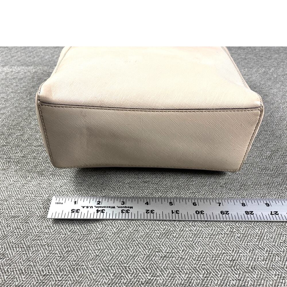 Coach Madison Saffiano Leather L1320-29001 Cream Mini Tote Gold Toned Handles - Picture 4 of 16